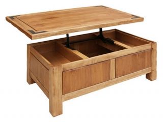 Artisan Lodge Lift Top Rectangle Wood Coffee Table   Coffee Tables
