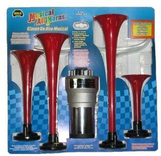 Wolo Model  420 Plastic Four Trumpet Musical Air Horn Kit , Plays Wedding March Song   12 Volt Automotive