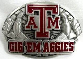 Texas A & M University Belt Buckle, NCAA Collegiate Buckle Clothing