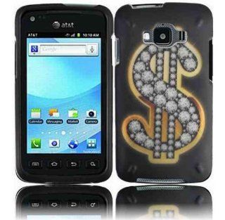 Black Dollar Sign Hard Cover Case for Samsung Rugby Smart SGH I847 Cell Phones & Accessories
