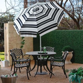 Striped 6 ft. Bistro Umbrella   Commercial Patio Furniture