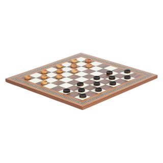 Mosaic Board & Wooden Checkers   Board Games