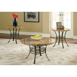 Steve Silver Collison Round Faux Marble Coffee Table Set   Coffee Table Sets