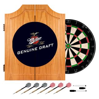 Miller Genuine Draft Dart Cabinet Set   Bristle Dart Boards