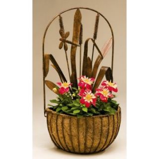 Deer Park Ironworks Dragonfly Wall Planter with Coco Liner   Planters