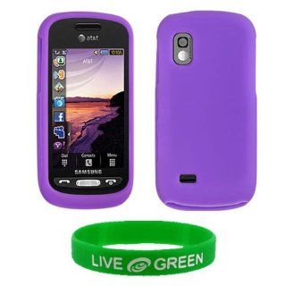 Purple Silicone Skin Case for Samsung Solstice A887 Phone, AT&T Cell Phones & Accessories