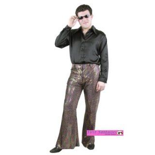 Size Med (40 42) Long Sleeve Black Costume Shirt   Mac Daddy, 70s OR Disco Shirt (ONLY SHIRT) Adult Sized Costumes Clothing