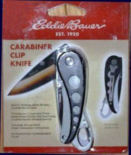 Titanium Carabiner Clip Knife  Climbing Hardware  Sports & Outdoors