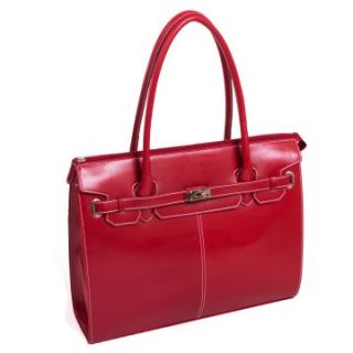 Francesca Red Faux Leather Ladies Laptop Tote by McKleinUSA   Briefcases & Attaches