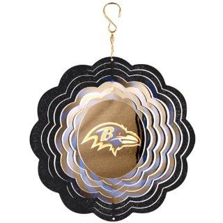Baltimore Ravens Geo Spinner  Sports Fan Wind Sculptures  Sports & Outdoors