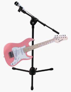 Emerson RS829   30 Inch Electric Pink Guitar And Plug N Sing Karaoke System Musical Instruments