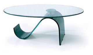 C22 Glass Oval Coffee Table   Coffee Tables