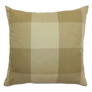 The Pillow Collection Kalen Plaid Pillow   Oatmeal   Decorative Pillows