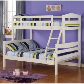 Sunset Twin Over Full Bunk Bed   White   Bunk Beds