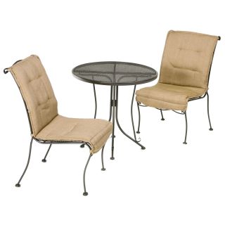 Woodard Rialto Wrought Iron Bistro Set   Commercial Patio Furniture
