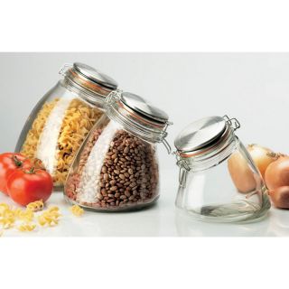 Global Amici Slope Jars   Set of 3   Kitchen Storage Jars & Bottles