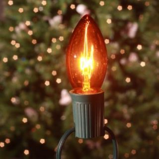 Brite Ideas 25 Bulb C9 Incandescent Transparent Light Set   Amber   Christmas Lights