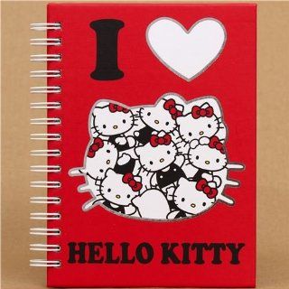 red I love Hello Kitty ring binder notebook Toys & Games