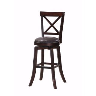Steve Silver Gimlet X Back Swivel Bar Stools   Espresso   Set of 2   Dining Chairs