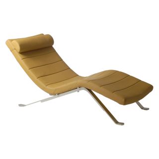 Euro Style Gilda Chaise Lounge   Saffron Gold   Indoor Chaise Lounges