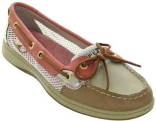 Sperry Topsider Women's Angelfish Boat Shoe 5.5 M Linen/Red Shoes