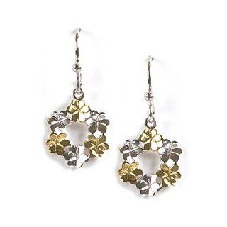 Jody Coyote Flourish Two Tone Flower Wreath Earrings E833 Jewelry