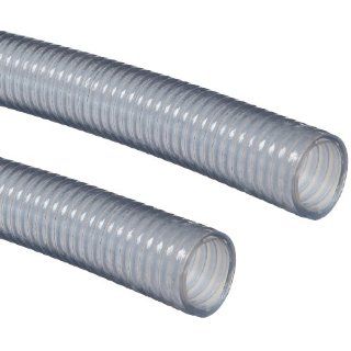 Goodyear EP Nutriflo Clear PVC Suction/Discharge Hose, 29" Hg Vacuum Rating, 89 PSI Maximum Pressure, 100' Length, 2 1/2" ID Food Grade Hoses