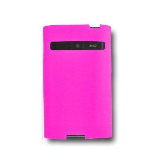 SOGA(TM) Hot Pink Silicone Rubber Skin Case Cover for StraightTalk, Net 10 LG Optimus Logic L35G / Dynamic L38C / Optimus L3 E400 Accessories [SWB294] Cell Phones & Accessories