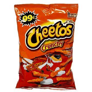 Cheetos Cheese Snacks, Crunchy, 2.857 Ounce Large Value Line Bags (Pack of 34)  Snack Puffs  Grocery & Gourmet Food