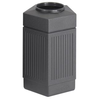 Safco Pentagon Indoor/Outdoor Series Open Top Plastic Commercial Trash Can   Trash Cans