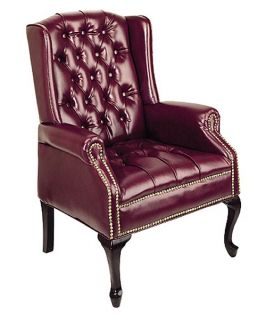 Traditional Queen Anne Accent Chair Mahogany Finish   Accent Chairs