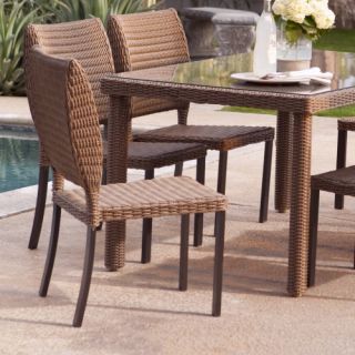 Coral Coast Maya All Weather Wicker Patio Dining Chair   Set of 2   Outdoor Dining Chairs