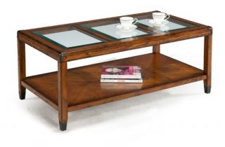 Emerald Home Modesto Cocktail Table with Glass Top   Coffee Tables