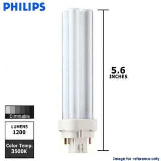 Philips Lighting 38332 3   PL C 18W/835/4P/ALTO   18 Watt CFL Light Bulb   Compact Fluorescent   4 Pin G24q 2 Base   3500K      