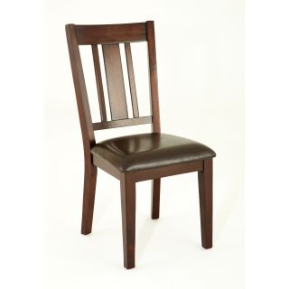 Steve Silver Gibson Straight Back Upholstered Side Chairs   Espresso   Set of 2   Dining Chairs