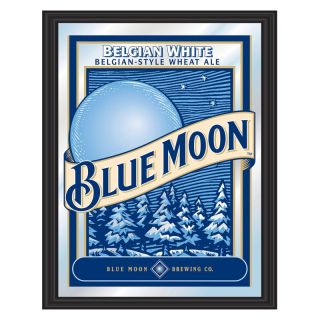 Blue Moon Framed Mirror   15 x 20   Game Room & Billiards