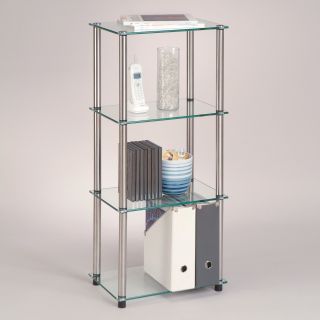 Convenience Concepts Classic Glass 4 Tier Tower   Bookcases