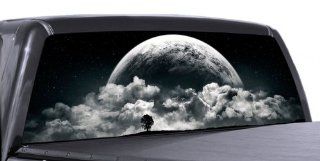 VuScapes   FULL MOON RISING   Rear Window Truck Graphic   decal suv view thru vinyl Automotive