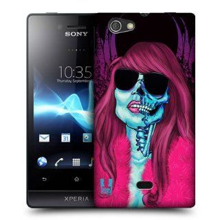 Head Case Designs Groupie Skull Of Rock Hard Back Case Cover For Sony Xperia miro ST23i Cell Phones & Accessories