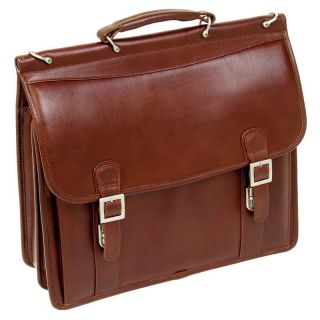 McKlein USA Halsted Double Compartment Laptop Case   Brown   Briefcases & Attaches