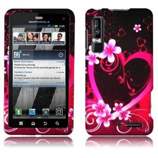 Motorola Droid 3 XT862 Purple Love Rubberized Cover Cell Phones & Accessories