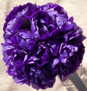 Silk Peonies Bouquet   Purple   Artificial Flowers