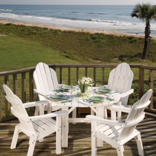 Great American Woodies Lifestyle Recycled Plastic Adirondack Dining/Deck Chair   Patio Dining