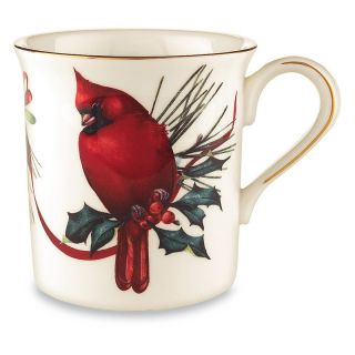 Lenox Winter Greetings Cardinal Mug   Set of 2   Coffee Mugs