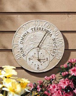 Thermometer Clock   Fossil Celestial  Outdoor Thermometers  Patio, Lawn & Garden