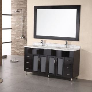 Design Element Tustin 61 in. Double Bathroom Vanity Set   Double Sink Bathroom Vanities
