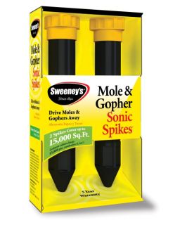 Sweeneys Mole and Gopher Sonic Spikes   2 Pack   Wildlife & Rodent Control