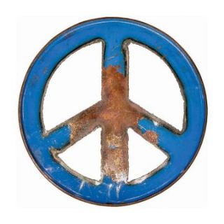 Groovy Metal Peace Sign Wall Art   Wall Sculptures and Panels