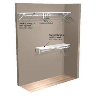 Arrange A Space 71 in. Double Hang Wall Closet with 48 in. Rack   Wood Closet Organizers