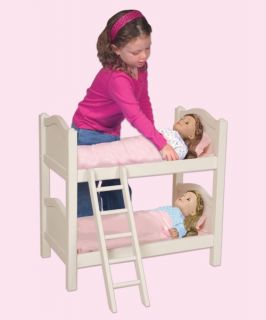 Guidecraft Doll Bunk Bed   White   Baby Doll Furniture